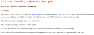 NUR 2790 Module 5 Assignment chest pain