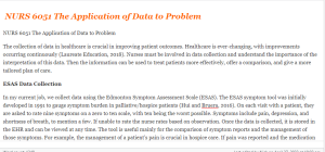 NURS 6051 The Application of Data to Problem