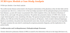 NURS 6501 Module 2 Case Study Analysis