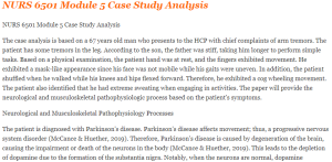 NURS 6501 Module 5 Case Study Analysis