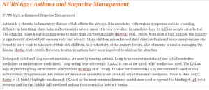 NURS 6521 Asthma and Stepwise Management