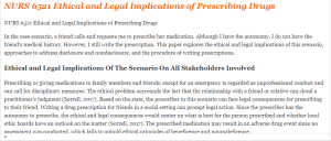 NURS 6521 Ethical and Legal Implications of Prescribing Drugs