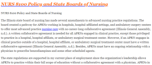 NURS 8100 Policy and State Boards of Nursing