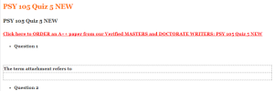 PSY 105 Quiz 5 NEW