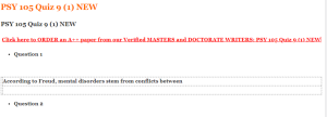 PSY 105 Quiz 9 (1) NEW