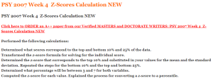 PSY 2007 Week 4  Z-Scores Calculation NEW