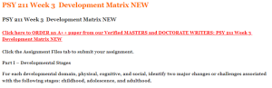 PSY 211 Week 3  Development Matrix NEW