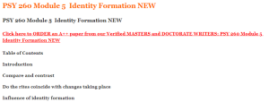 PSY 260 Module 5  Identity Formation NEW