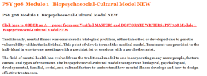 PSY 308 Module 1   Biopsychosocial-Cultural Model NEW