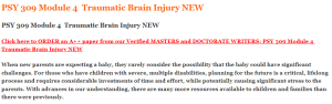 PSY 309 Module 4  Traumatic Brain Injury NEW