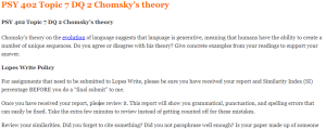 PSY 402 Topic 7 DQ 2 Chomsky’s theory