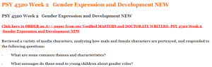 PSY 4320 Week 2   Gender Expression and Development NEW