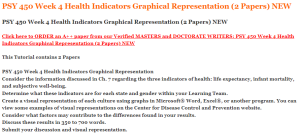 PSY 450 Week 4 Health Indicators Graphical Representation (2 Papers) NEW