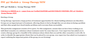 PSY 497 Module 2   Group Therapy NEW