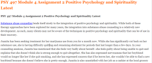 PSY 497 Module 4 Assignment 2 Positive Psychology and Spirituality Latest