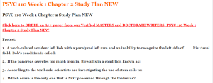 PSYC 110 Week 1 Chapter 2 Study Plan NEW