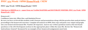 PSYC 354 Week 7 SPSS HomeWork 7 NEW