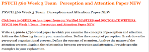 PSYCH 560 Week 3 Team   Perception and Attention Paper NEW