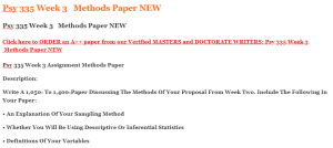 Psy 335 Week 3   Methods Paper NEW