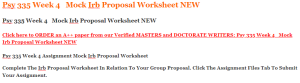 Psy 335 Week 4   Mock Irb Proposal Worksheet NEW