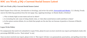 SOC 101 Week 4 DQ 1 Current Social Issues Latest