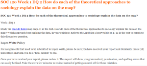 SOC 120 Week 1 DQ 2 How do each of the theoretical approaches to sociology explain the data on the map