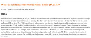 What is a patient-centered medical home (PCMH)