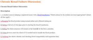 Chronic Renal Failure Discussion