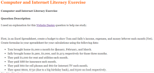 Computer and Internet Literacy Exercise