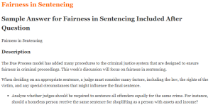 Fairness in Sentencing
