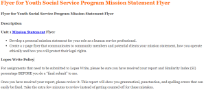 Flyer for Youth Social Service Program Mission Statement Flyer