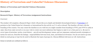 History of Terrorism and Unlawful Violence Discussion