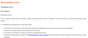 Managing teams