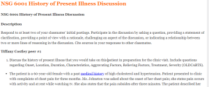 NSG 6001 History of Present Illness Discussion