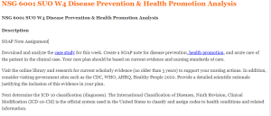 NSG 6001 SUO W4 Disease Prevention & Health Promotion Analysis