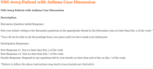 NSG 6005 Patient with Asthma Case Discussion