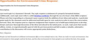 Opportunities for Environmental Crime Response