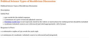 Political Science Types of Recidivism Discussion