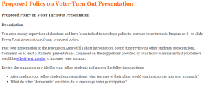 Proposed Policy on Voter Turn Out Presentation