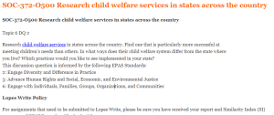 SOC-372-O500 Research child welfare services in states across the country