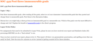 SOC-449 Post three immeasurable goals