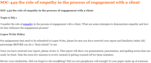 SOC-449 the role of empathy in the process of engagement with a client