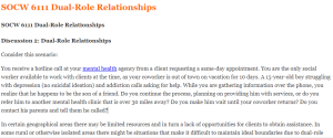 SOCW 6111 Dual-Role Relationships