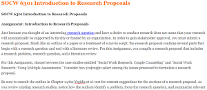 SOCW 6301 Introduction to Research Proposals