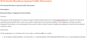 SUO Serial Murderer Samuel Little Discussion