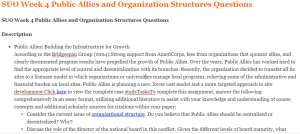 SUO Week 4 Public Allies and Organization Structures Questions