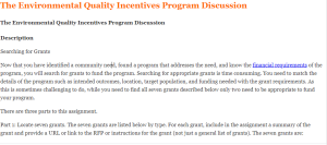 The Environmental Quality Incentives Program Discussion