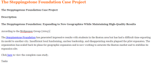 The Steppingstone Foundation Case Project