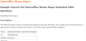 Interoffice Memo Paper