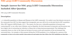 NSG 4055 LGBT Community Discussion